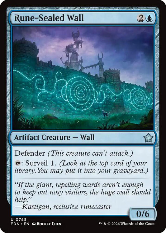 Image for Rune-Sealed Wall (0745) (745) (FDN) - Magic: The Gathering