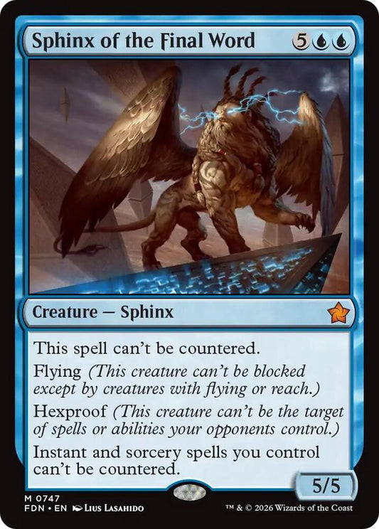 Image for Sphinx of the Final Word (0747) (747) (FDN) - Magic: The Gathering