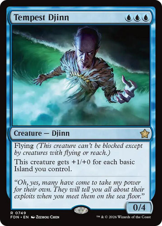 Image for Tempest Djinn (0749) (749) (FDN) - Magic: The Gathering