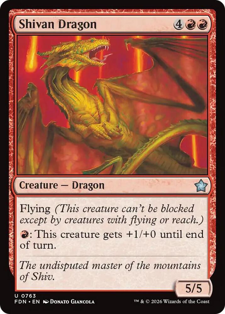 Shivan Dragon (0763) (763) (FDN)