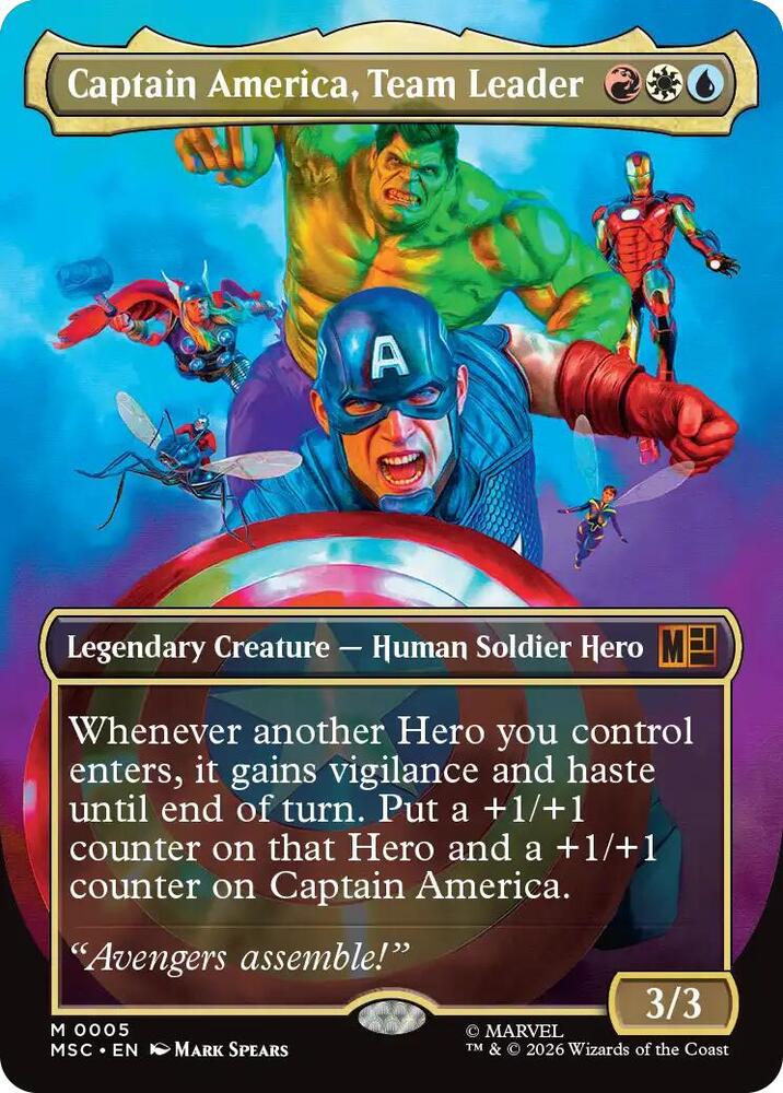 Captain America, Team Leader (Borderless) (5) (MSC)