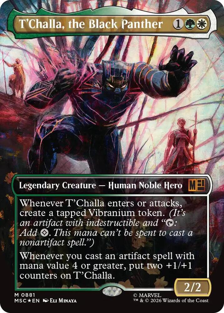 T'Challa, the Black Panther (Borderless) (Surge Foil) (881) (MSC)