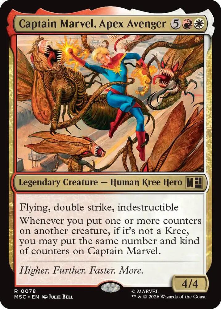 Captain Marvel, Apex Avenger (Surge Foil) (78) (MSC)