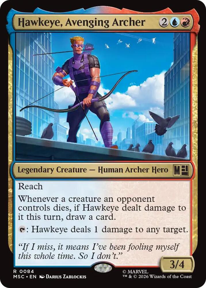 Hawkeye, Avenging Archer (Surge Foil) (84) (MSC)