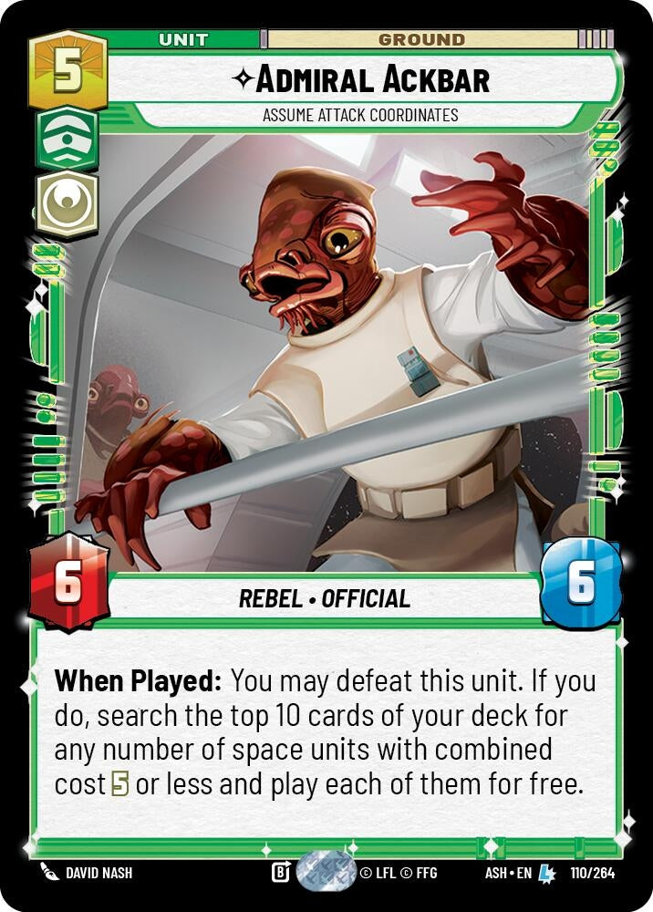 Admiral Ackbar - Assume Attack Coordinates (110/264) (ASH)