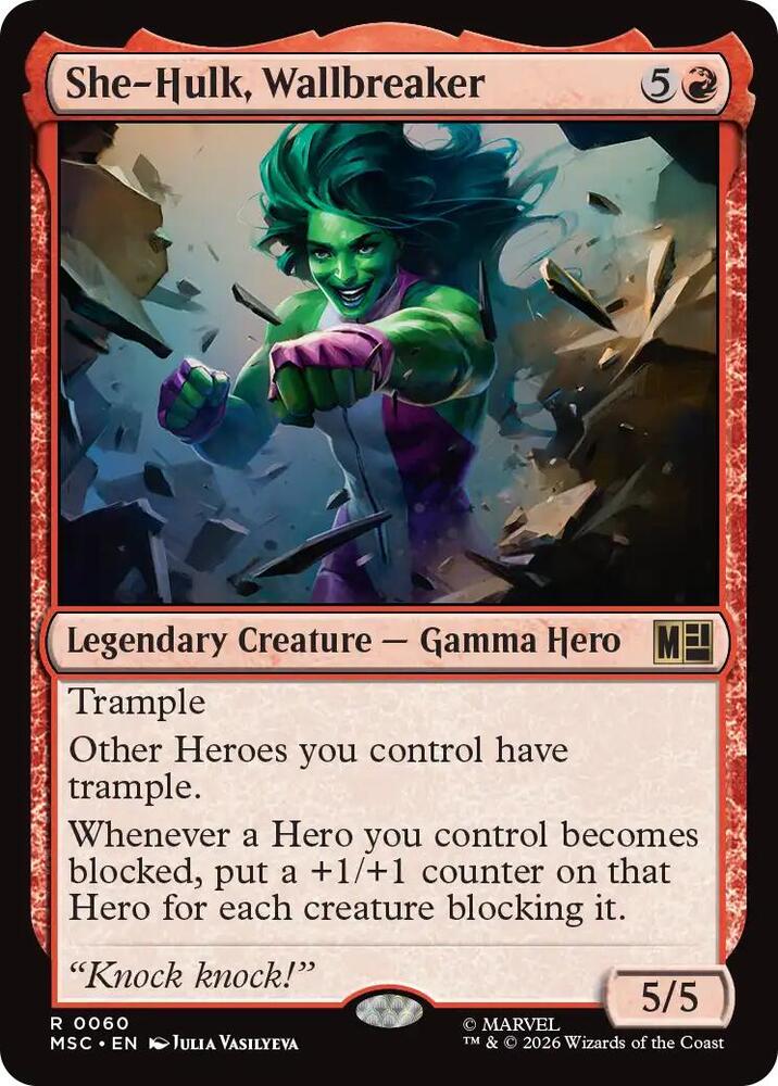 She-Hulk, Wallbreaker (Surge Foil) (60) (MSC)