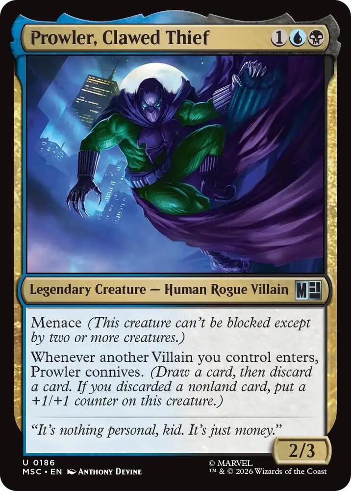 Prowler, Clawed Thief (Surge Foil) (186) (MSC)