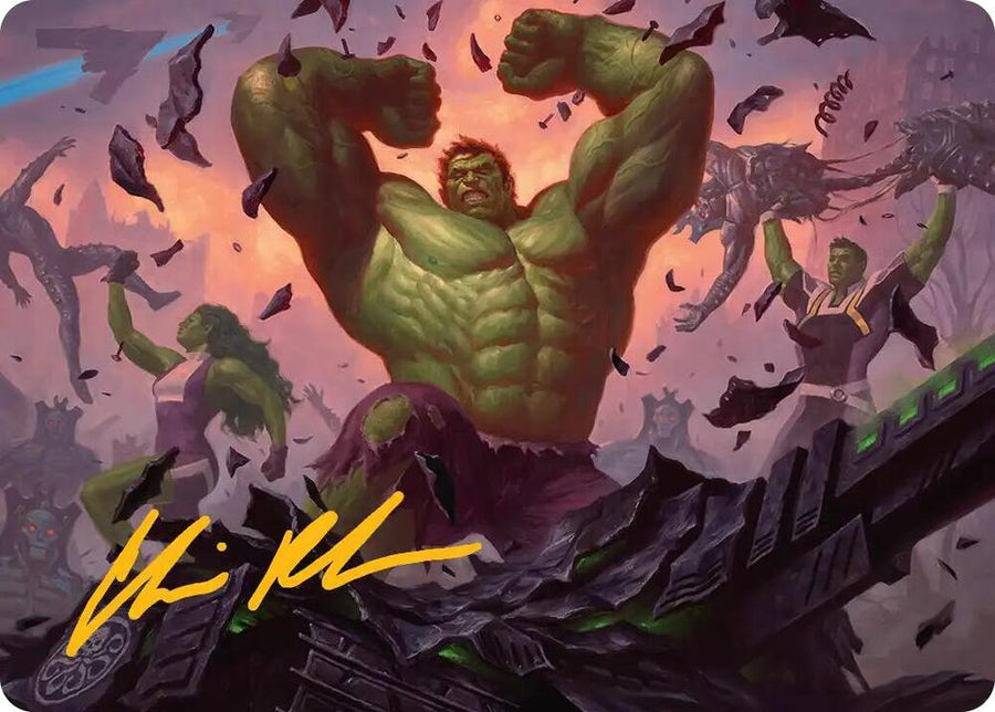 HULK SMASH! Art Card (Gold-Stamped Signature) (10) (AAMSH)