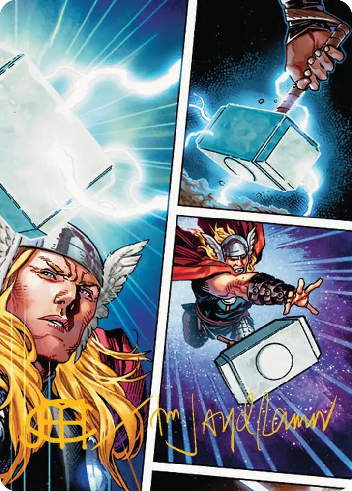 Mjolnir, Hammer of Thor Art Card (Gold-Stamped Signature) (19) (AAMSH)