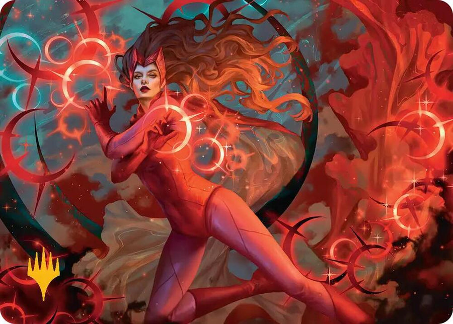 Scarlet Witch, Chaotic Avenger Art Card (Gold-Stamped Planeswalker Symbol) (38) (AAMSH)