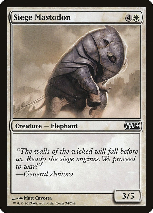 Image for Siege Mastodon (34) (M14) - Magic: The Gathering