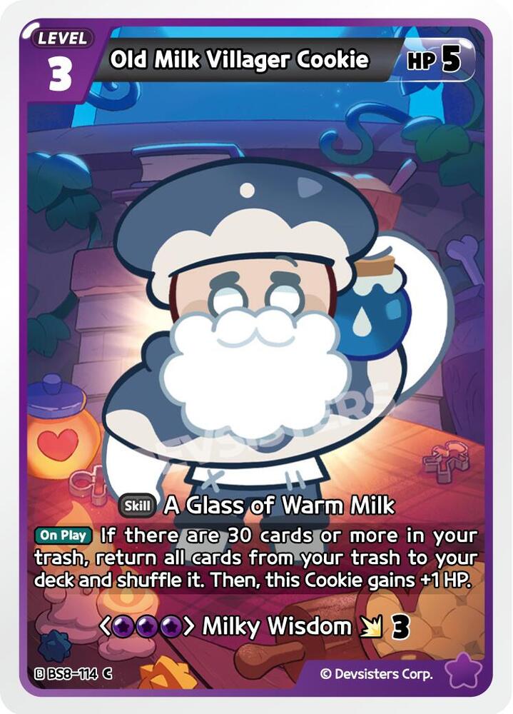 Old Milk Villager Cookie (BS8-114) (BS8-BS9)