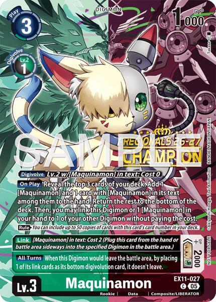 Maquinamon (Regionals 26-27 Season 2 Champion) (EX11-027 C) (EX-11)