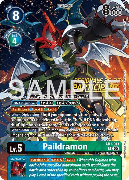 Paildramon - AD1-011 (Regionals 26-27 Season 2 Participant) (AD1-011 R) (AD-01)