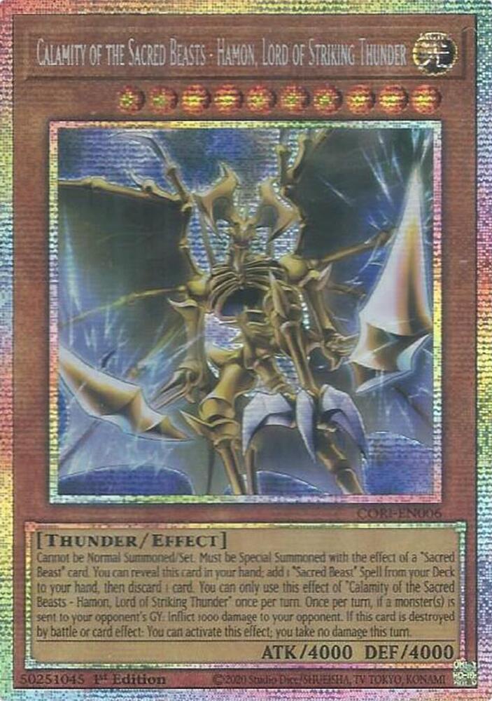 Calamity of the Sacred Beasts - Hamon, Lord of Striking Thunder (Starlight Rare) (CORI-EN006) (CORI)