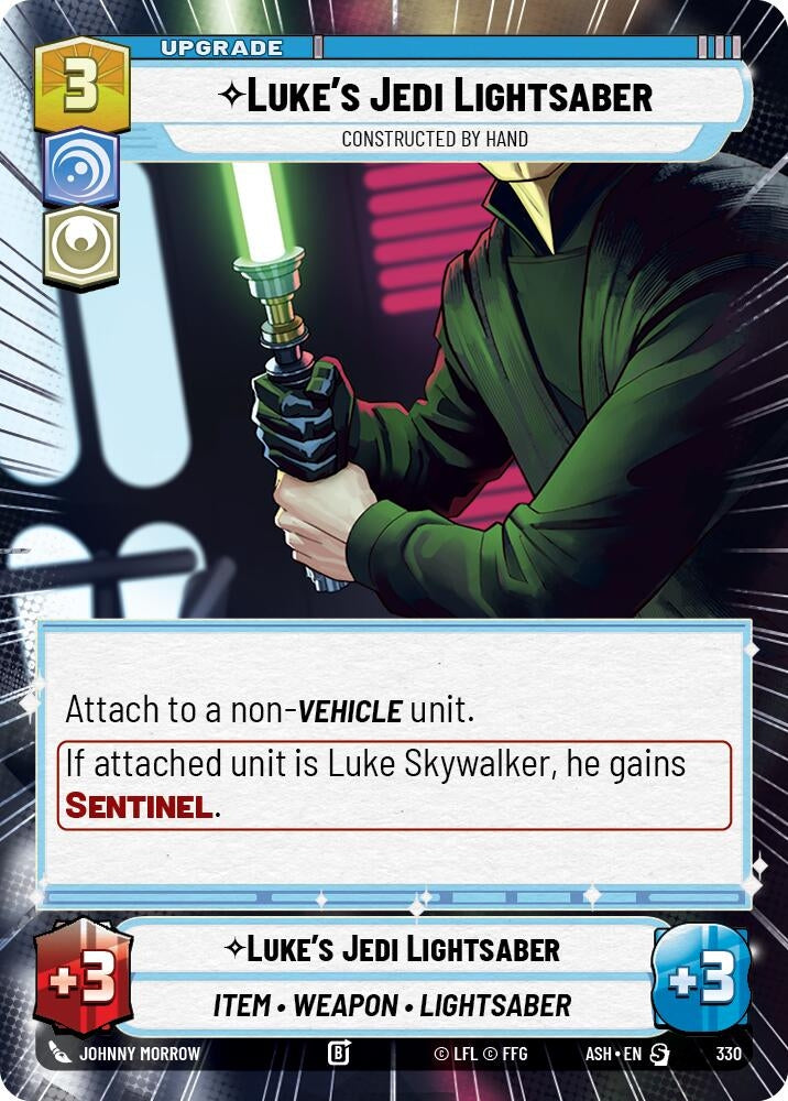 Luke's Jedi Lightsaber - Constructed by Hand (Hyperspace) (330) (ASH)