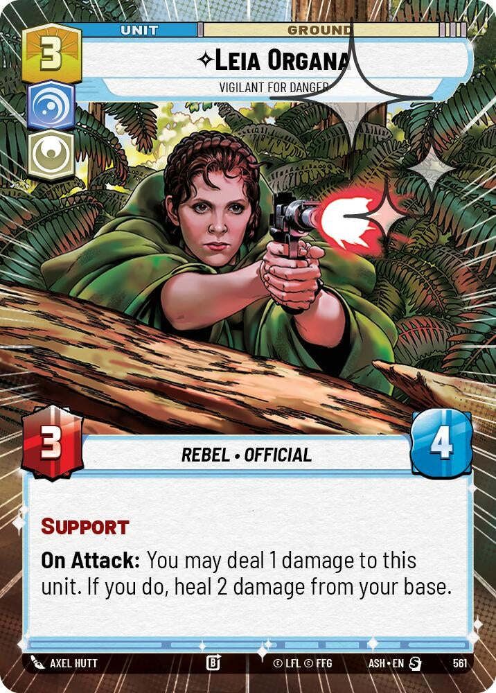 Leia Organa - Vigilant for Danger (Hyperspace Foil) (561) (ASH)