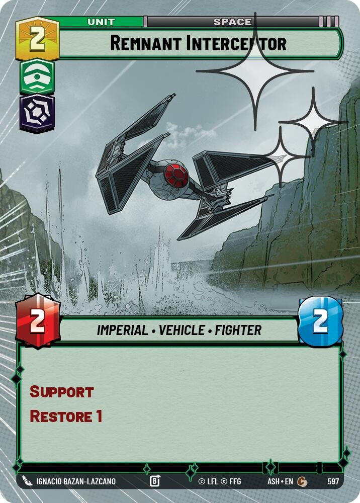 Remnant Interceptor (Hyperspace Foil) (597) (ASH)