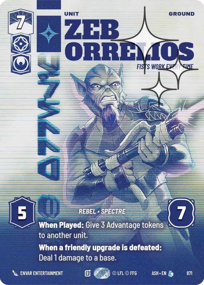 Zeb Orrelios - Fists Work Every Time (Prestige Foil) (871) (ASH)