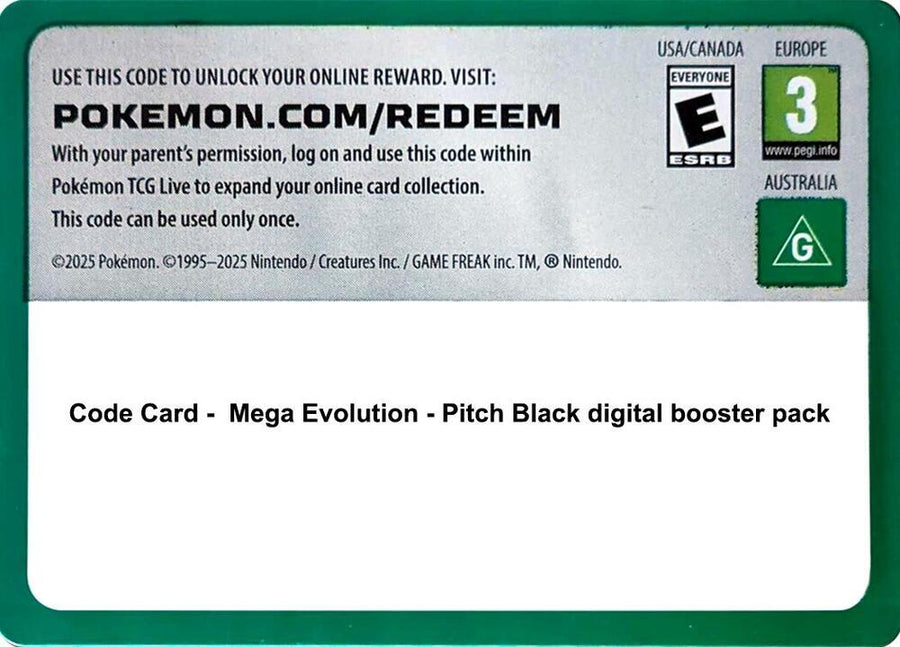 Code Card - Pitch Black Booster Pack (PBL)
