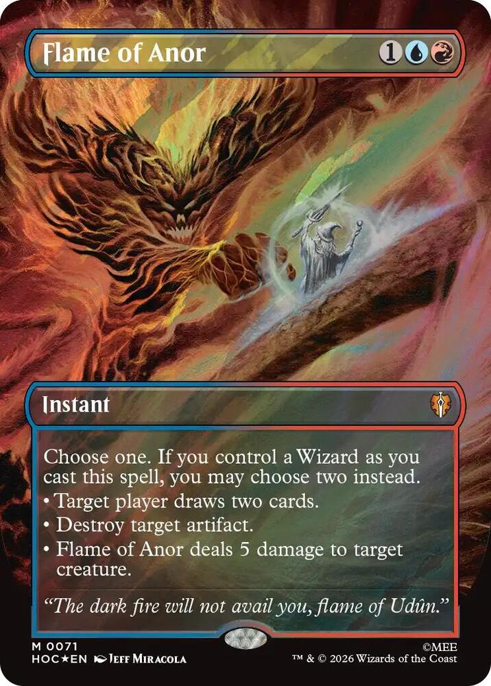 Flame of Anor (Borderless) (Surge Foil) (71) (HOC)