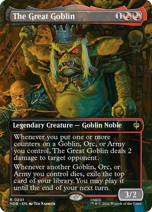 Image for The Great Goblin (Borderless) (201) (HOB) - Magic: The Gathering