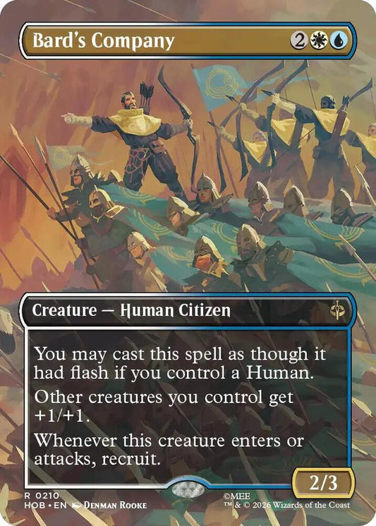 Image for Bard's Company (Borderless) (210) (HOB) - Magic: The Gathering