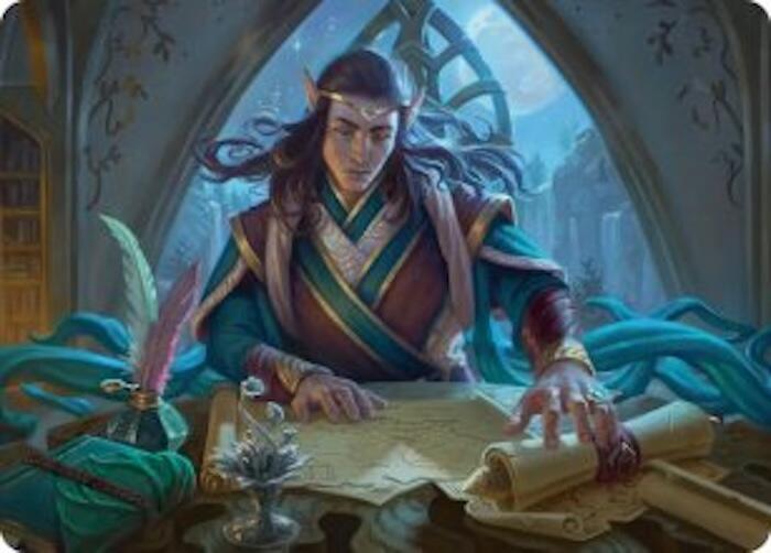 Elrond, Moon-Reader Art Card (9) (ASHOB)