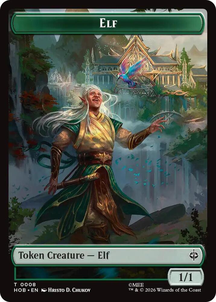 Elf // Treasure (0013) Double-Sided Token (8 // 13) (HOB)