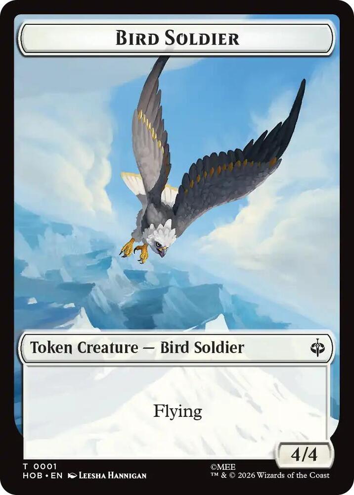 Bird Soldier // Axe Double-Sided Token (1 // 10) (HOB)