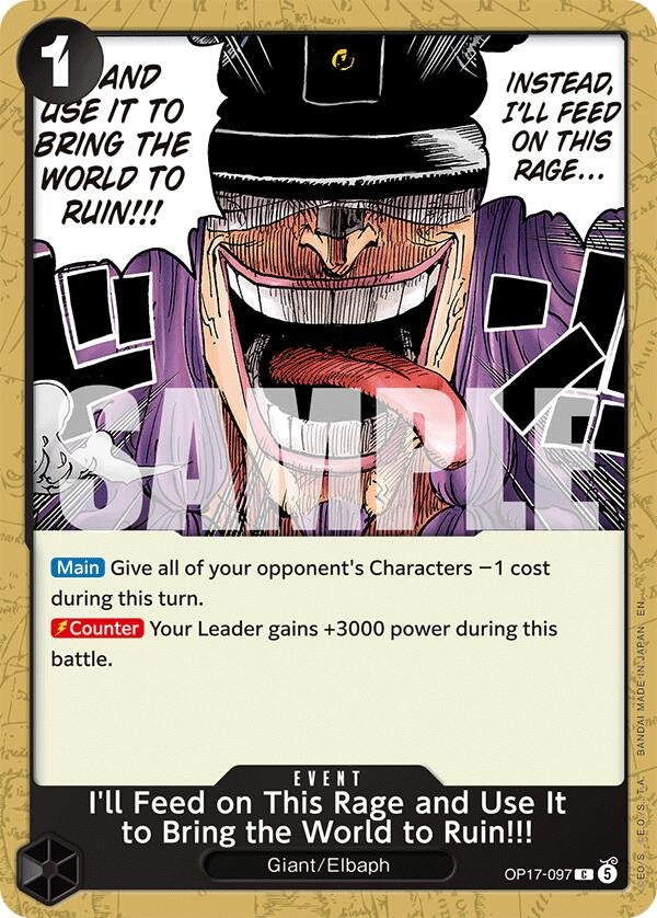 I'll Feed on This Rage and Use It to Bring the World to Ruin!!! (OP17-097) (OP17)