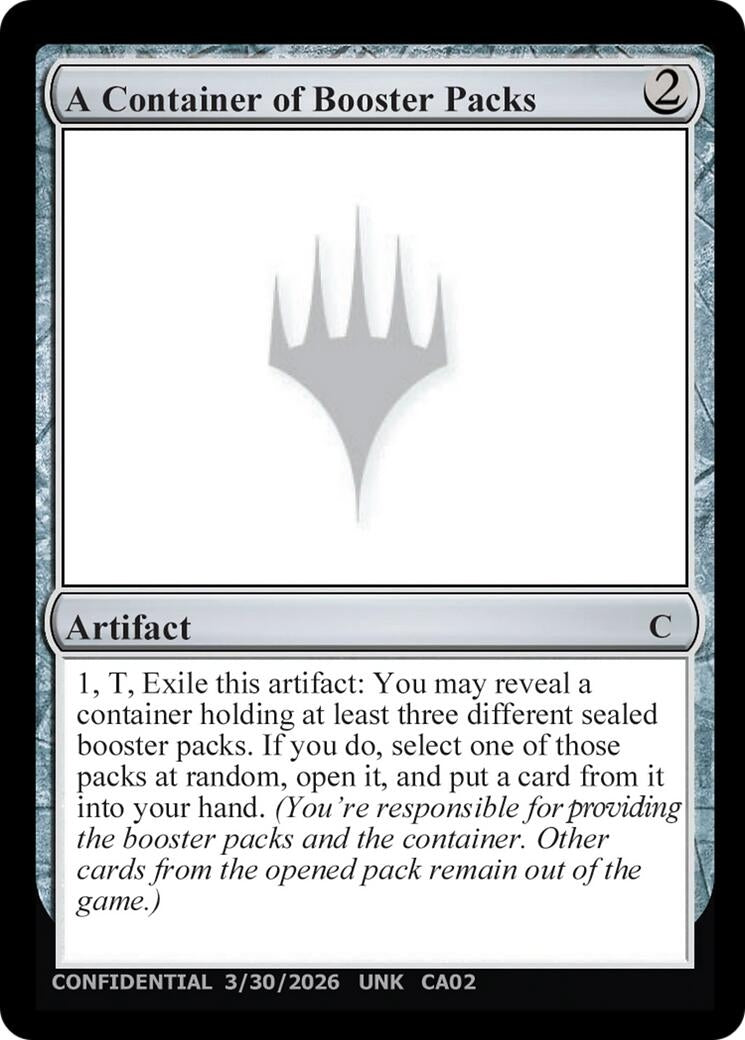 Image for A Container of Booster Packs (UNK) - Magic: The Gathering
