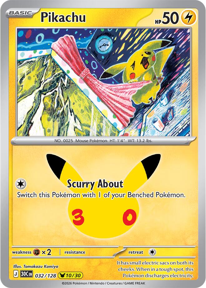 Pikachu - 032/128 (032/128) (30C)