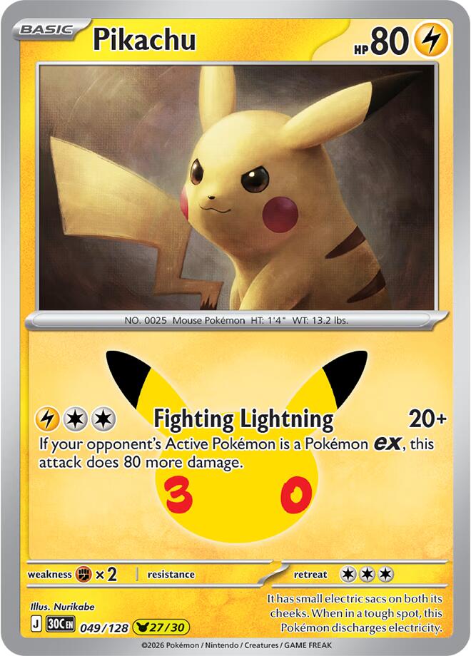 Pikachu - 049/128 (049/128) (30C)
