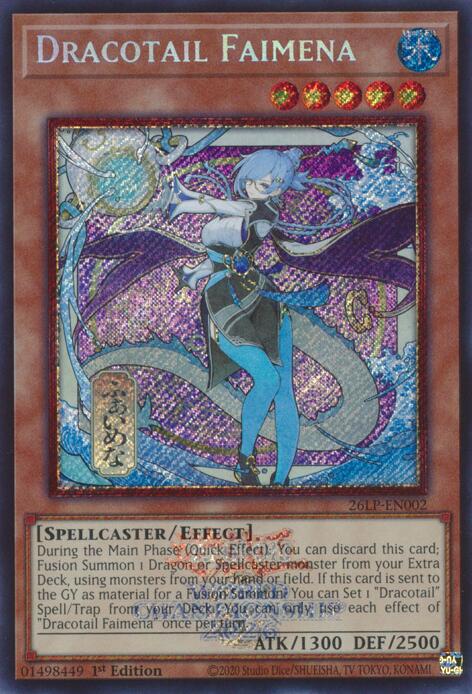 Dracotail Faimena (Emblazoned Alternate Art) (26LP-EN002) (26LP)