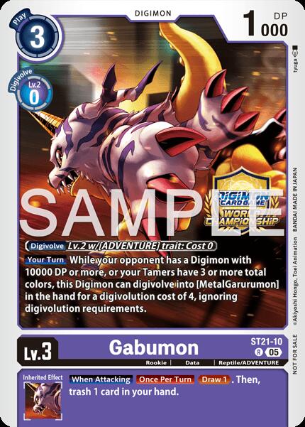 Gabumon (World Championship 26-27 Store Championships Season 2 Top 4) (ST21-10 R) (ST-21)