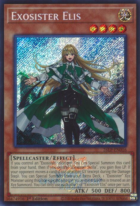 Exosister Elis (Emblazoned Secret Rare) (26LP-EN016) (26LP)