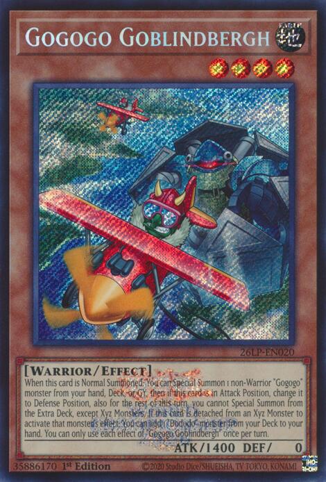 Gogogo Goblindbergh (Emblazoned Secret Rare) (26LP-EN020) (26LP)