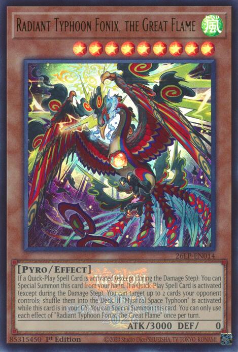 Radiant Typhoon Fonix, the Great Flame (Emblazoned) (26LP-EN014) (26LP)