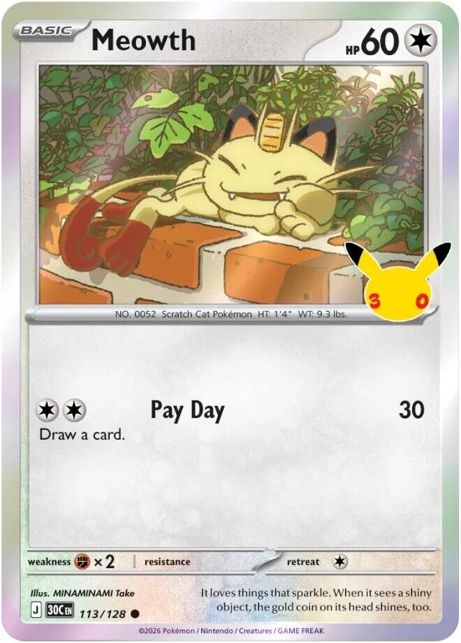 Meowth - 113/128 (113/128) (30C)