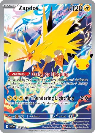 Zapdos - 133/128 (133/128) (30C)