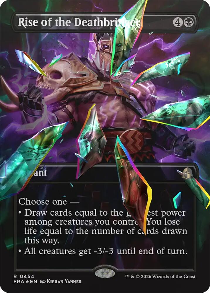 Rise of the Deathbringer (Borderless) (Facet Foil) (454) (FRA)