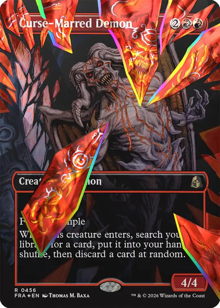 Curse-Marred Demon (Borderless) (Facet Foil) (456) (FRA)