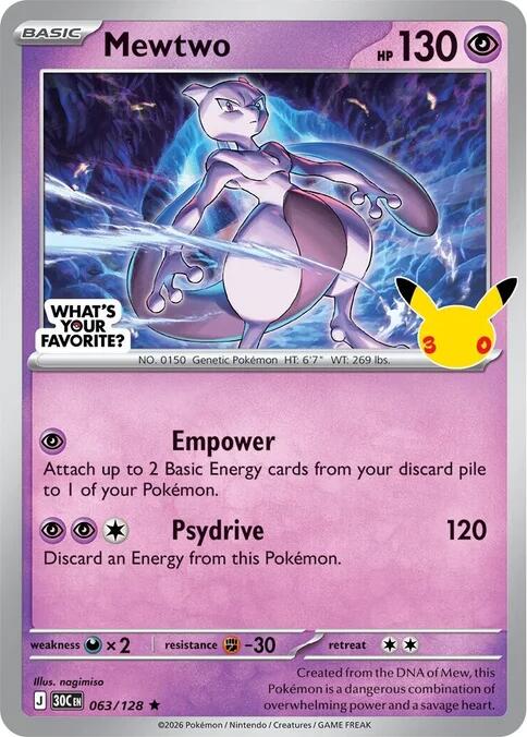 Mewtwo - 063/128 (What's Your Favorite Stamp) (063/128) (MCAP)
