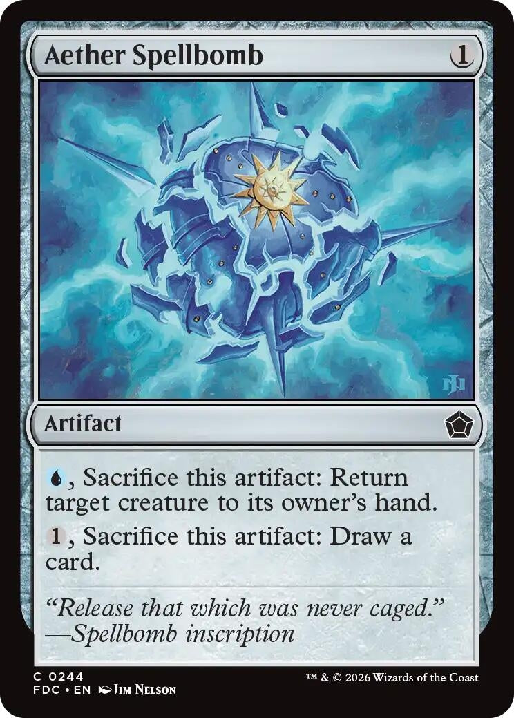 Image for Aether Spellbomb (244) (FDC) - Magic: The Gathering