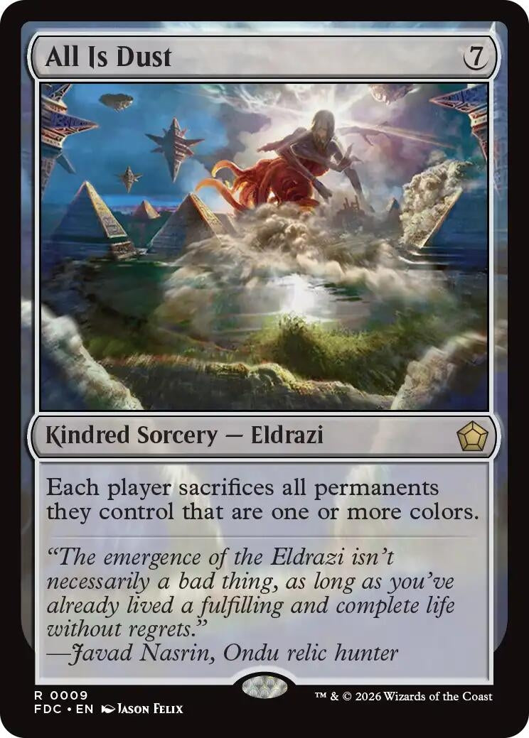 Image for All Is Dust (9) (FDC) - Magic: The Gathering