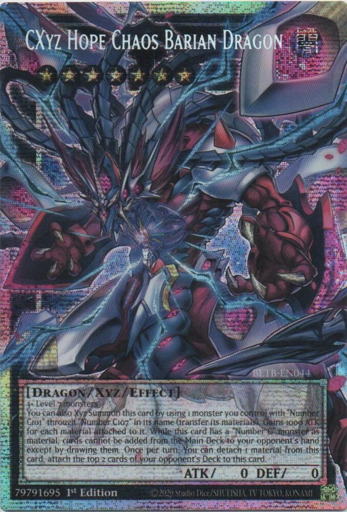 CXyz Hope Chaos Barian Dragon (Starlight Rare) (Extended Art) (BETB-EN044) (BETB)