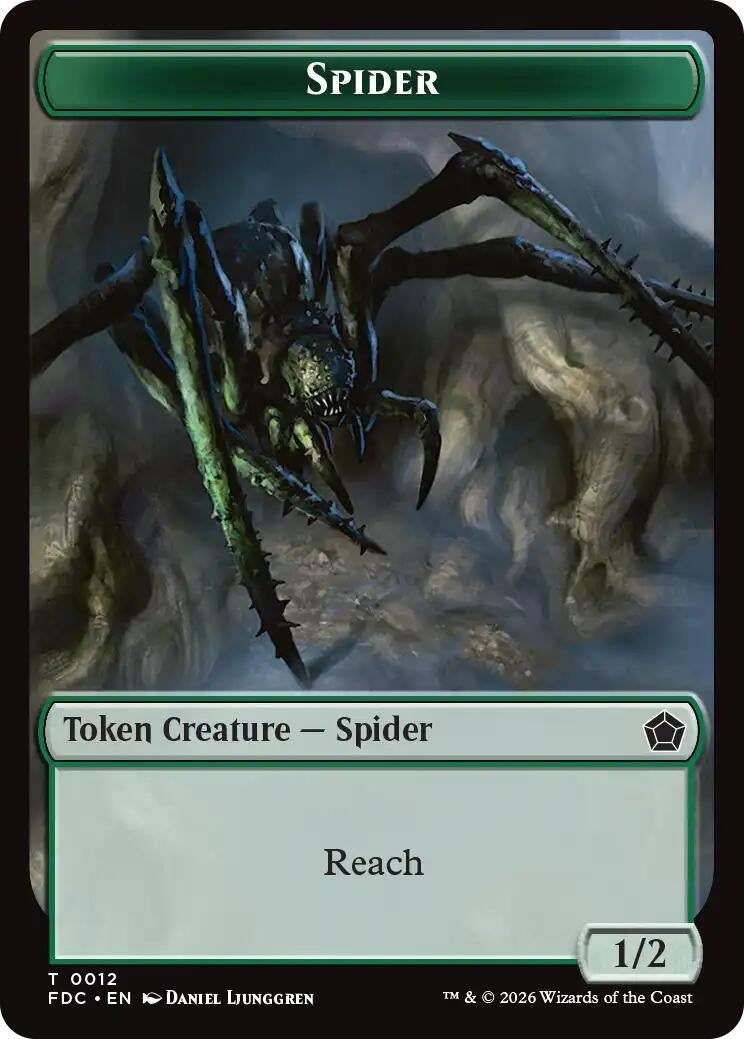 Spider // Phyrexian Beast Double-Sided Token (12 // 11) (FDC)