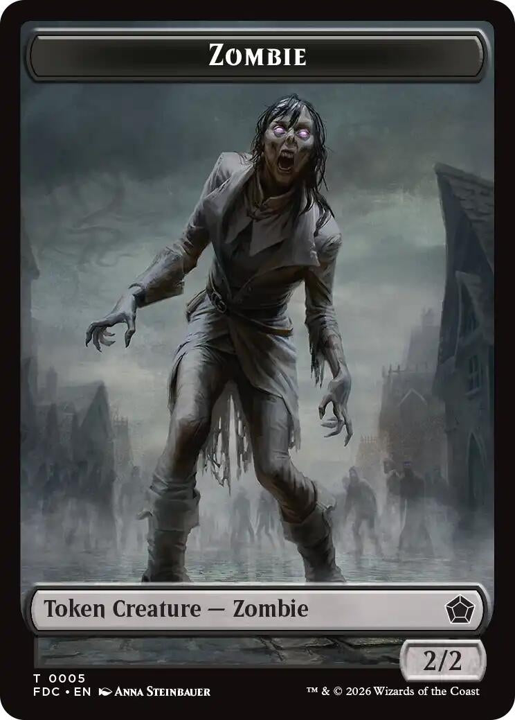 Zombie // Zombie Knight Double-Sided Token (5 // 6) (FDC)