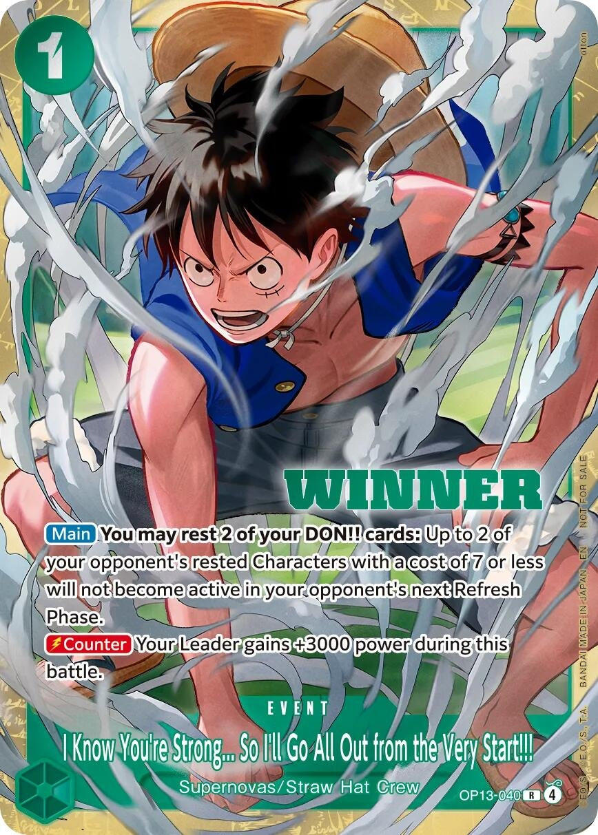 I Know You're Strong... So I'll Go All Out from the Very Start!!! (Winner Pack 2026 Vol. 4) (OP13-040) (OP-PR)